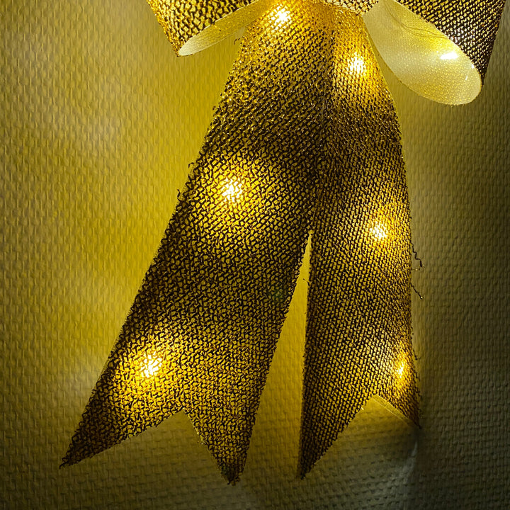 Sirius - Julius sløjfe med LED - guld 40 cm
