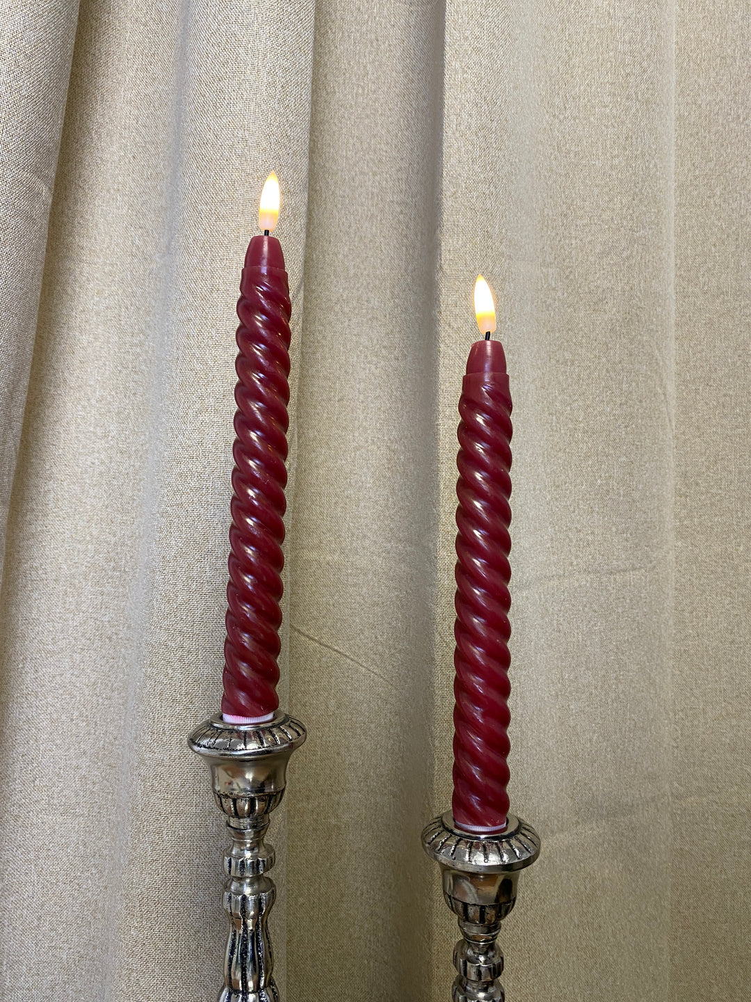 Conzept - Snoet stagelys 2 stk. 24 cm - Rød