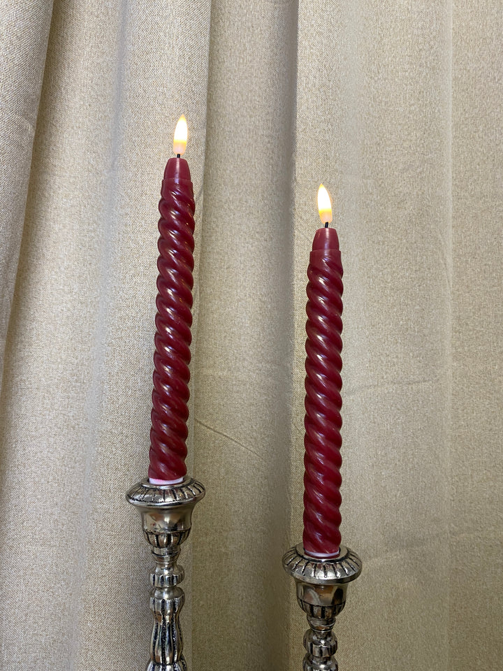 Conzept - Snoet stagelys 2 stk. 24 cm - Rød