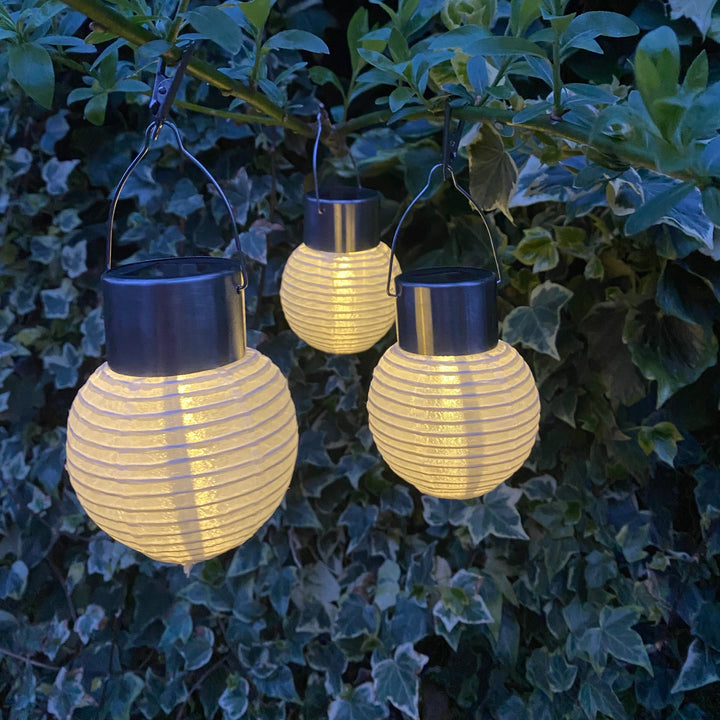 Solar rispappersboll 7,5x7 cm vit 3 st.