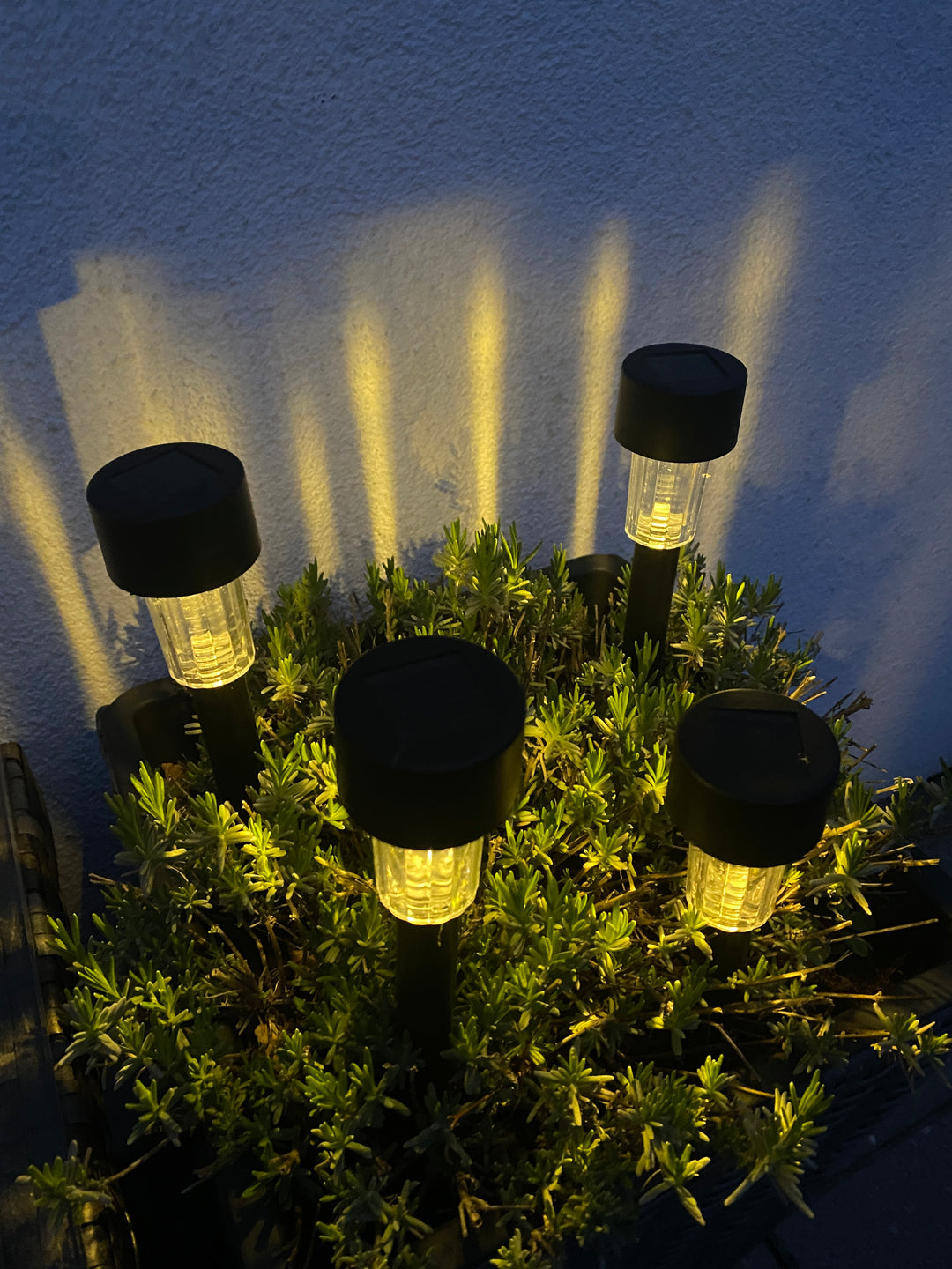 Solcellslampa 31,5 cm - svart plast