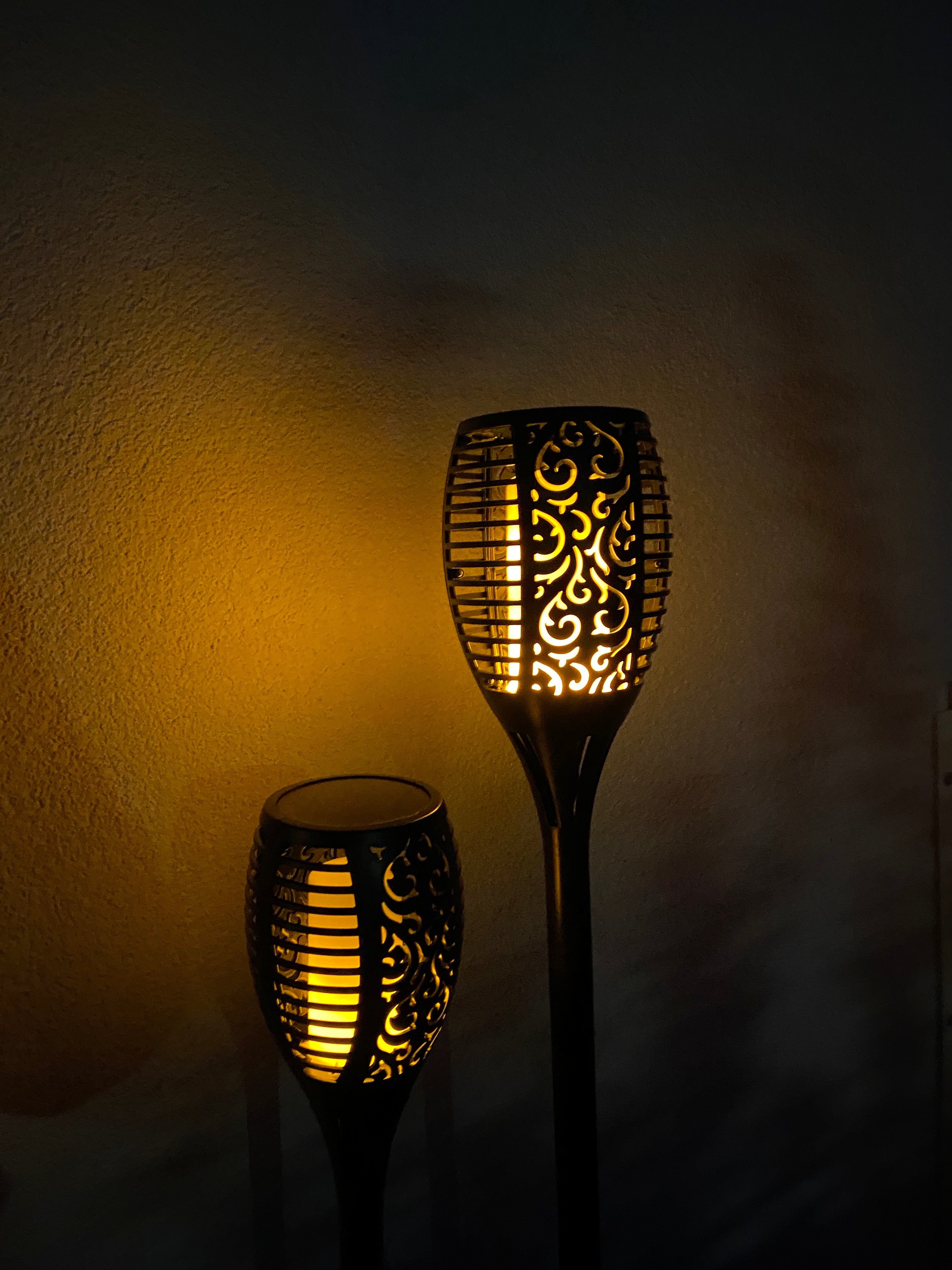 Conzept solcellsficklampa med mönster 58 cm - i svart