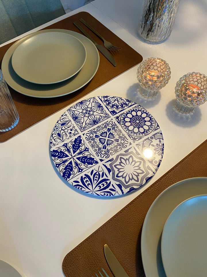 Bordskåner i keramik med kork bund Ø 25 cm - ass. motiv