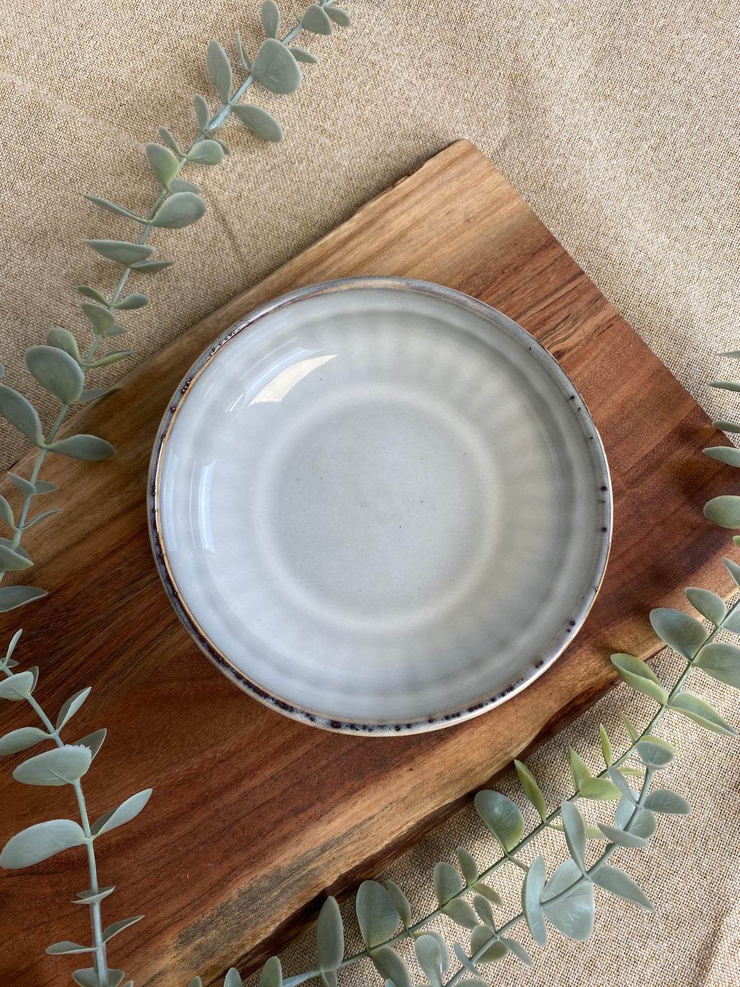 Skål med riller lys grå/mørk grå - Lille