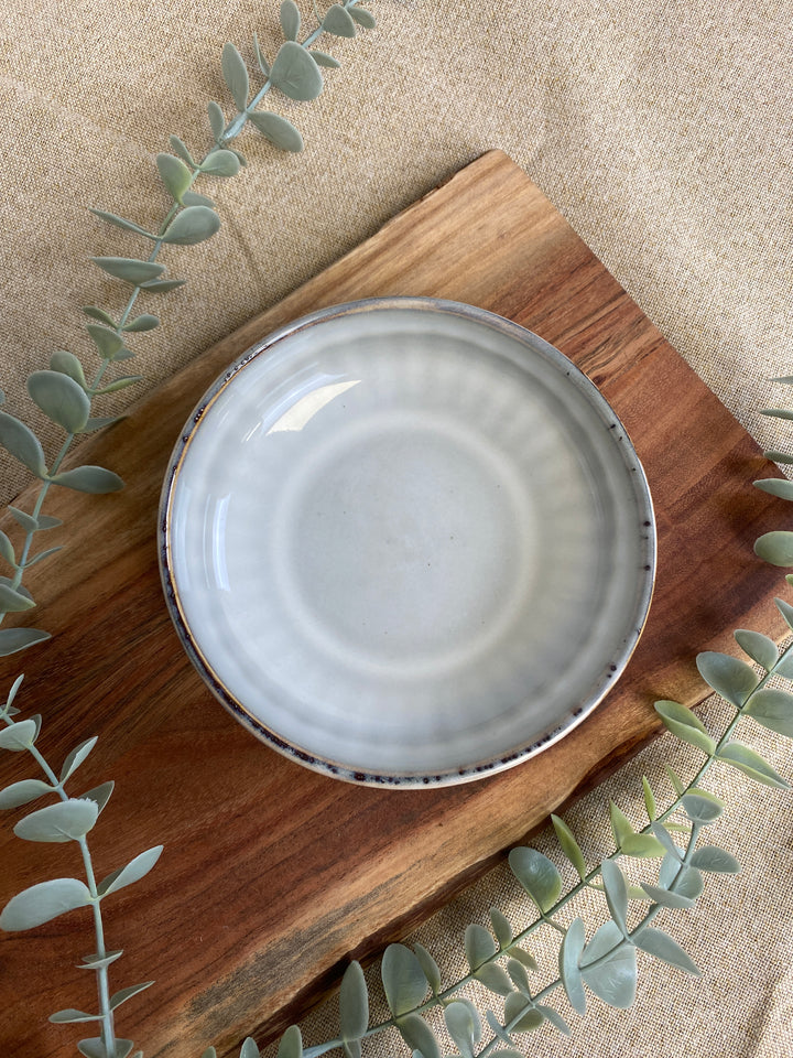 Skål med riller lys grå/mørk grå - Lille