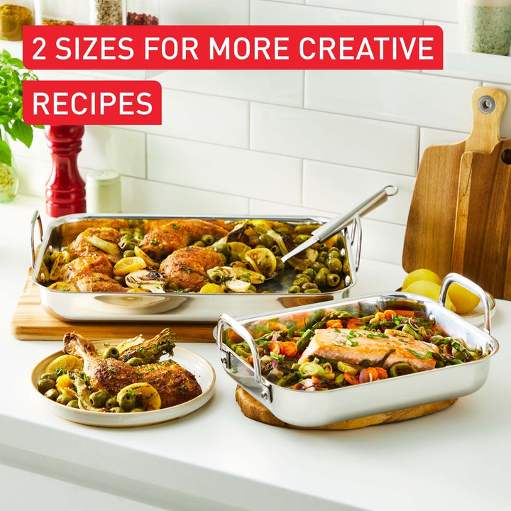 Tefal - Emotion bradepande 2 stk. rustfri stål