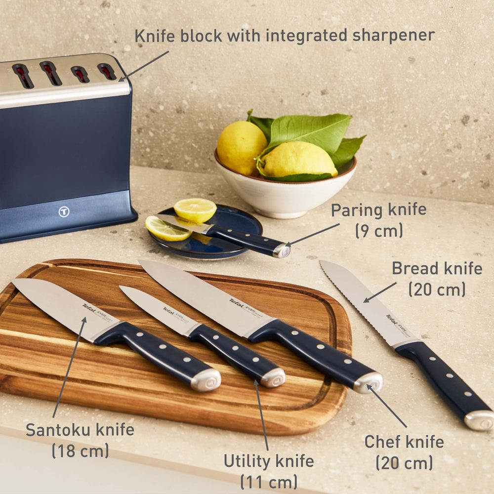 Tefal - EverSharp Pro knivblok med 5 knive