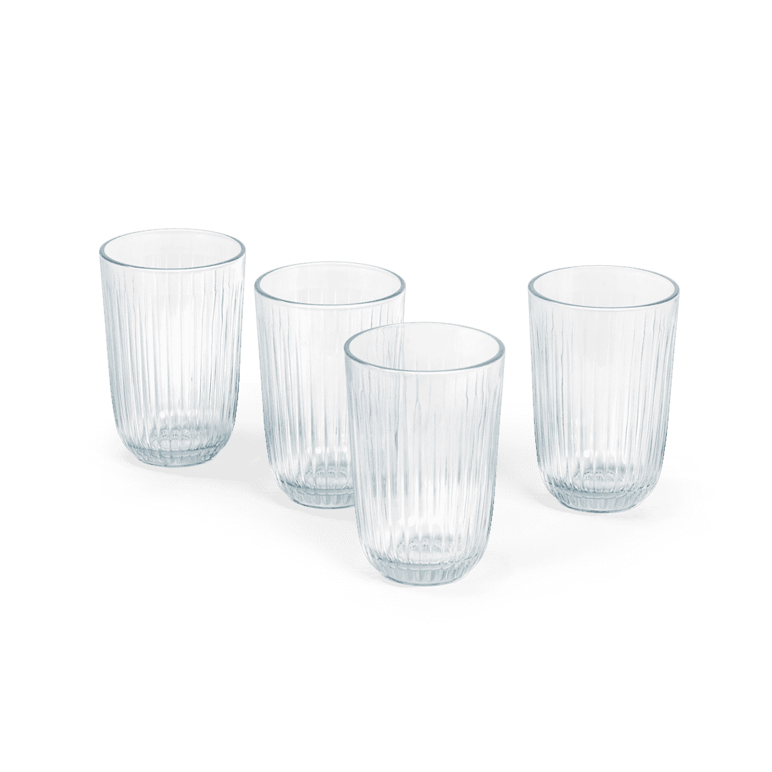 Kähler Hammershøi - Vandglas 37 cl klar 4 stk.