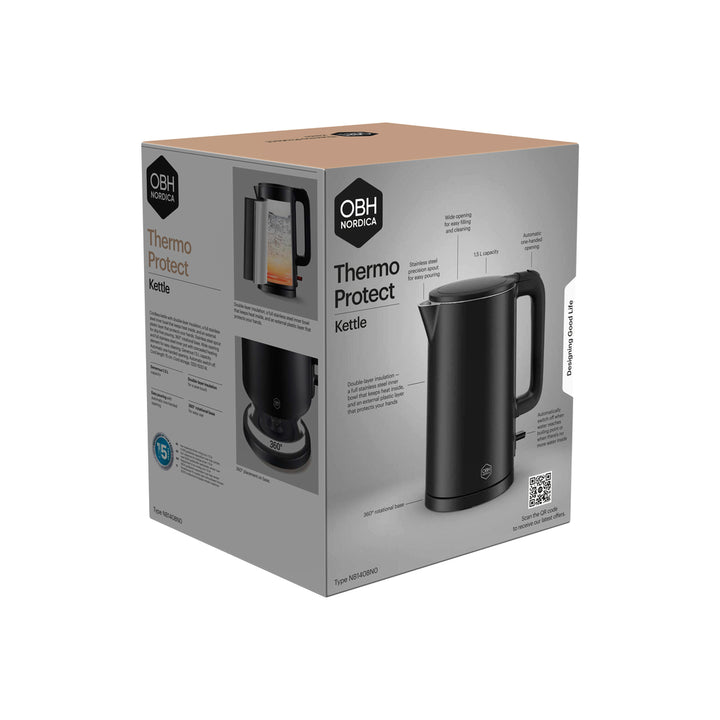 OBH Nordica - elkedel Thermo Protect 1,5 L sort