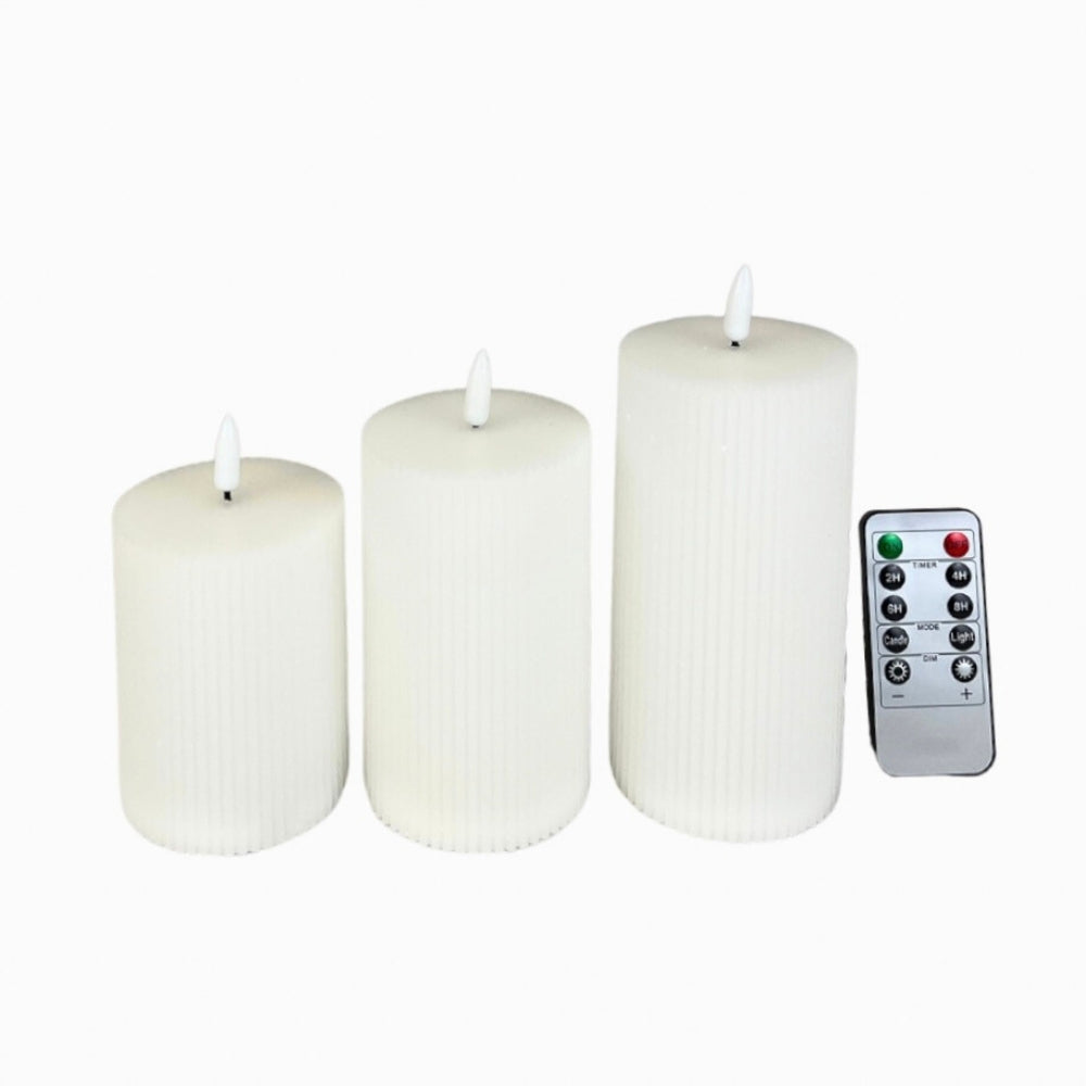 Dacore -  LED Lyssæt med 3 dele med riller - 4,5/12,5/15,3 cm.