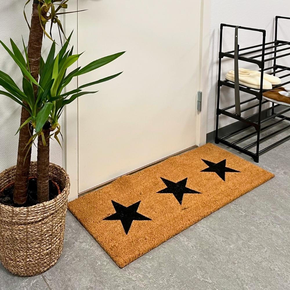 Dacore - Dørmåtte 40x100 cm stjerne kokos natur
