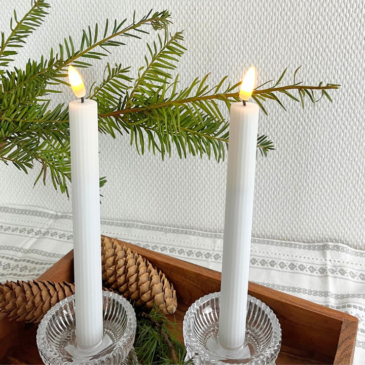 Conzept - Stagelys 2 stk med riller - 22 cm