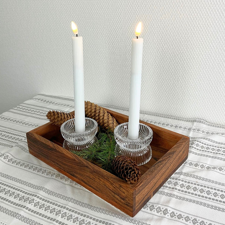 Conzept - Stagelys 2 stk med riller - 22 cm