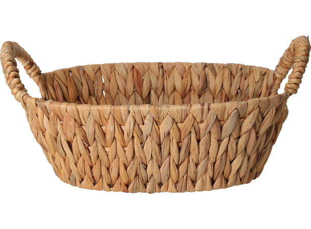 Kurv med håndtag i flet - 30x25x11 cm