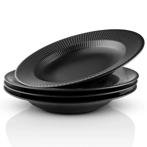 Eva Trio - Legio Nova Dyb tallerken 25cm Black 4 stk.