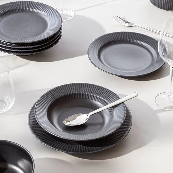 Eva Trio - Legio Nova Dyb tallerken 25cm Black 4 stk.