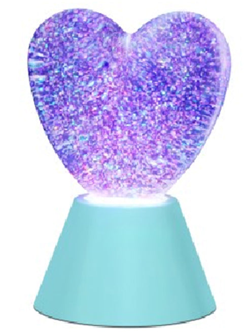 Hjerte glitterlampe 11x10x15 cm