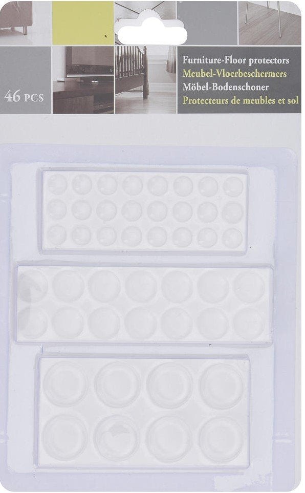 Skridsikre gummipuder med klæb