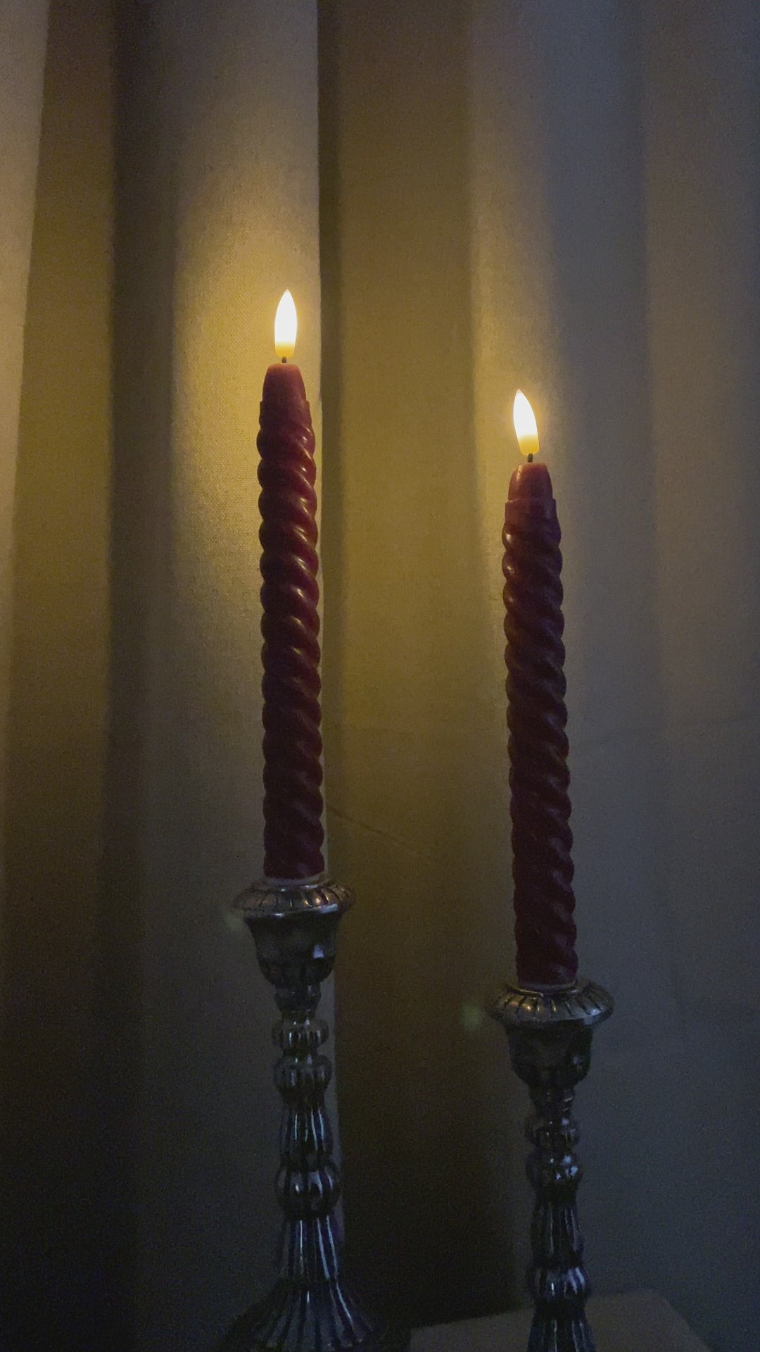 Conzept - Snoet stagelys 2 stk. 24 cm - Rød