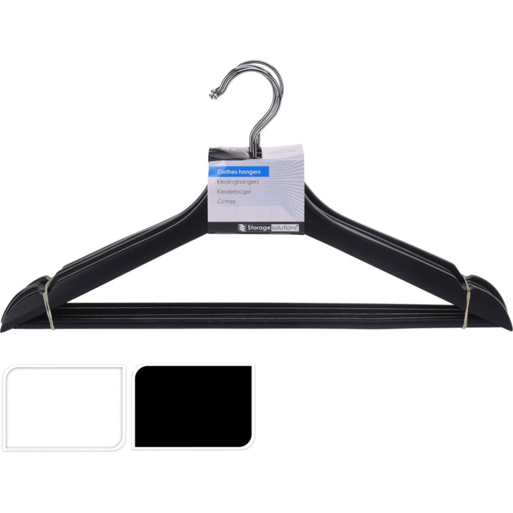 Trähängare - 4 st - Diverse Svart/vit