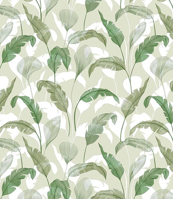 Voksdug - Lange blade grøn - 140 cm 20 m. pr. rulle