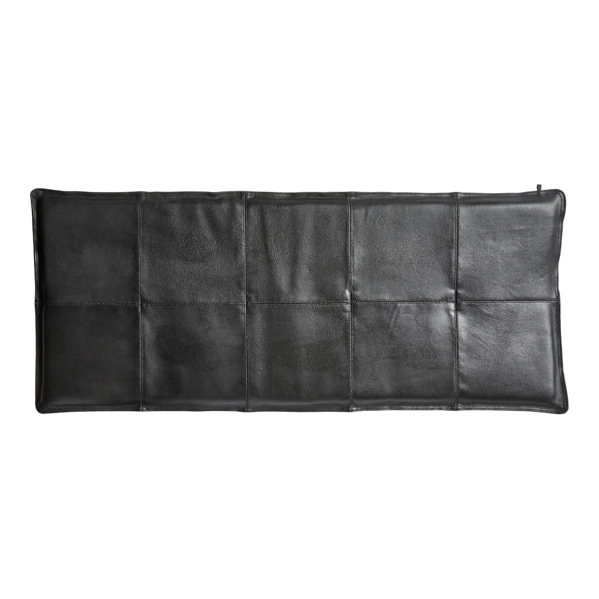 Sædehynde bænk 90x35cm bøffel læder sort