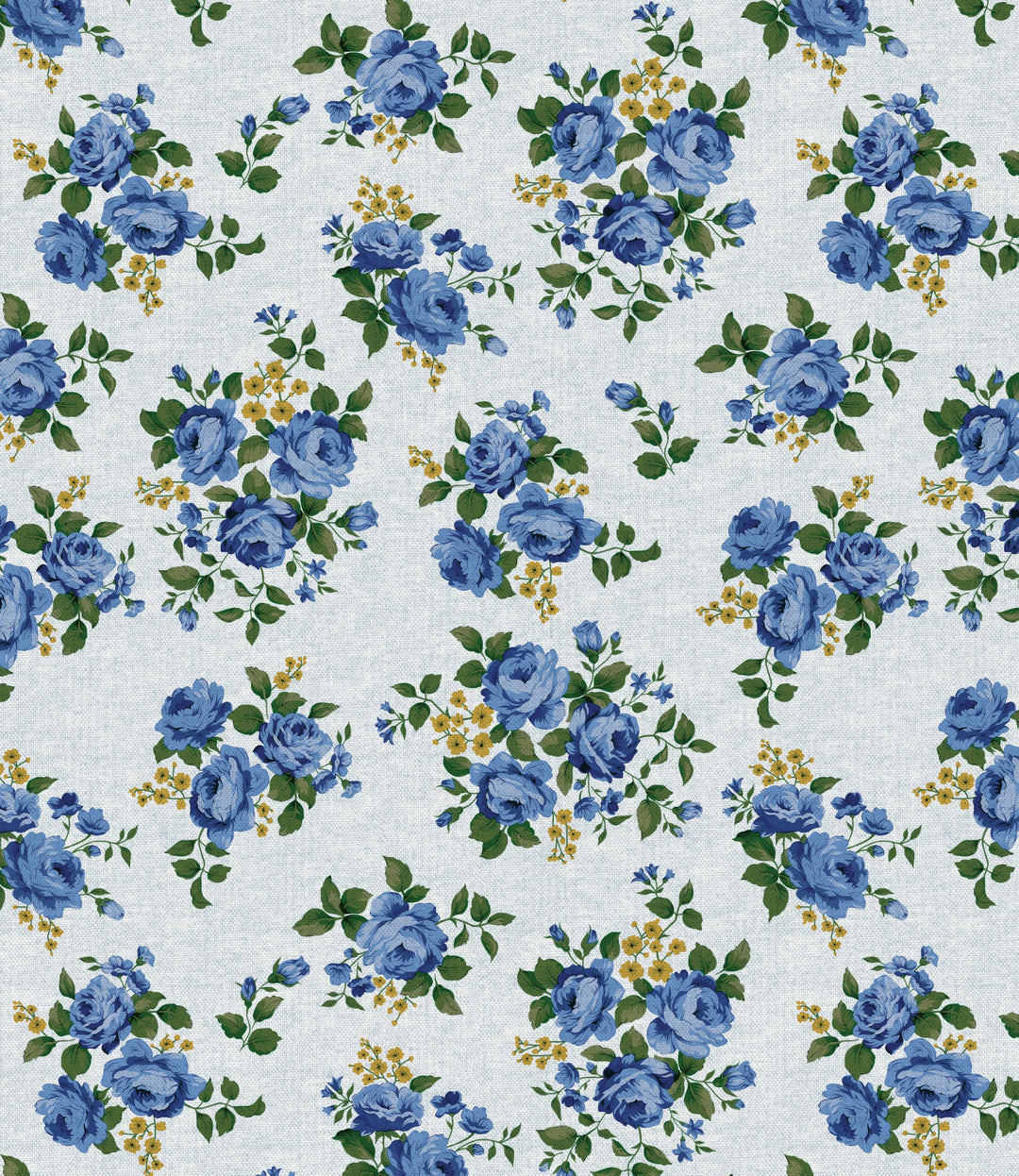 Voksdug - Blå roser - 140 cm 20 m pr. rulle