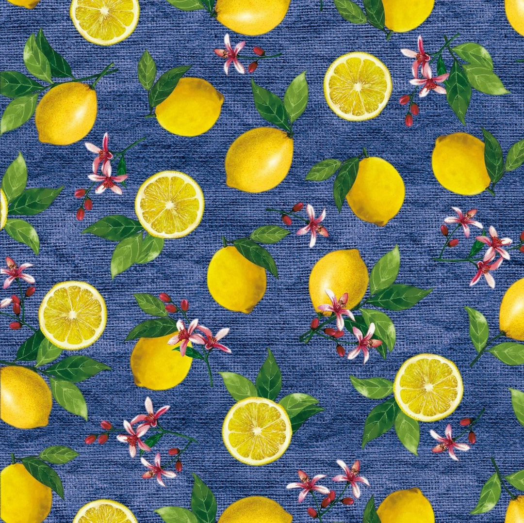 Voksdug - Citroner - 140 cm 20 m pr. rulle