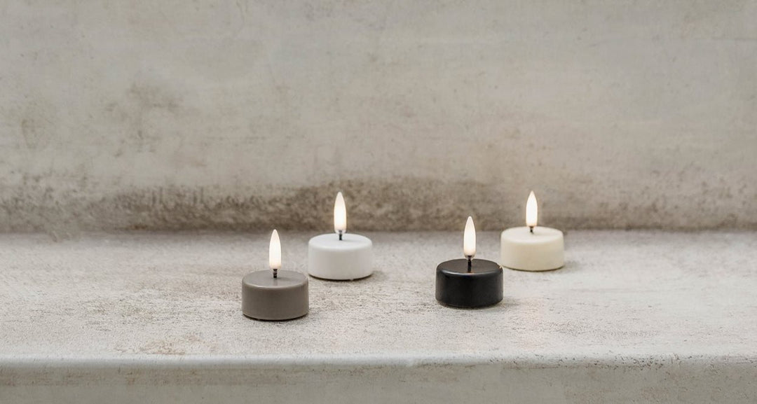 Uyuni - LED Fyrfadslys Nordic hvid - H4 cm