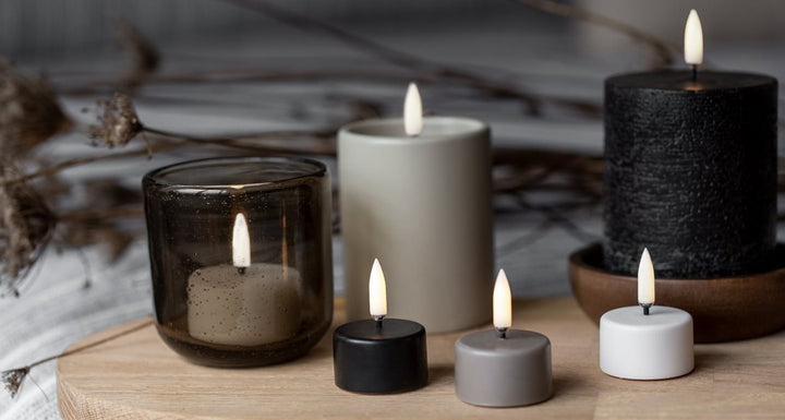 Uyuni - LED Fyrfadslys Nordic hvid - H4 cm