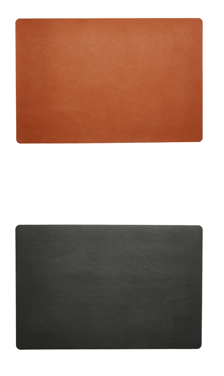 Dacore - Dækkeserviet PU soft 30x45 cm - cognac/sort vendbar