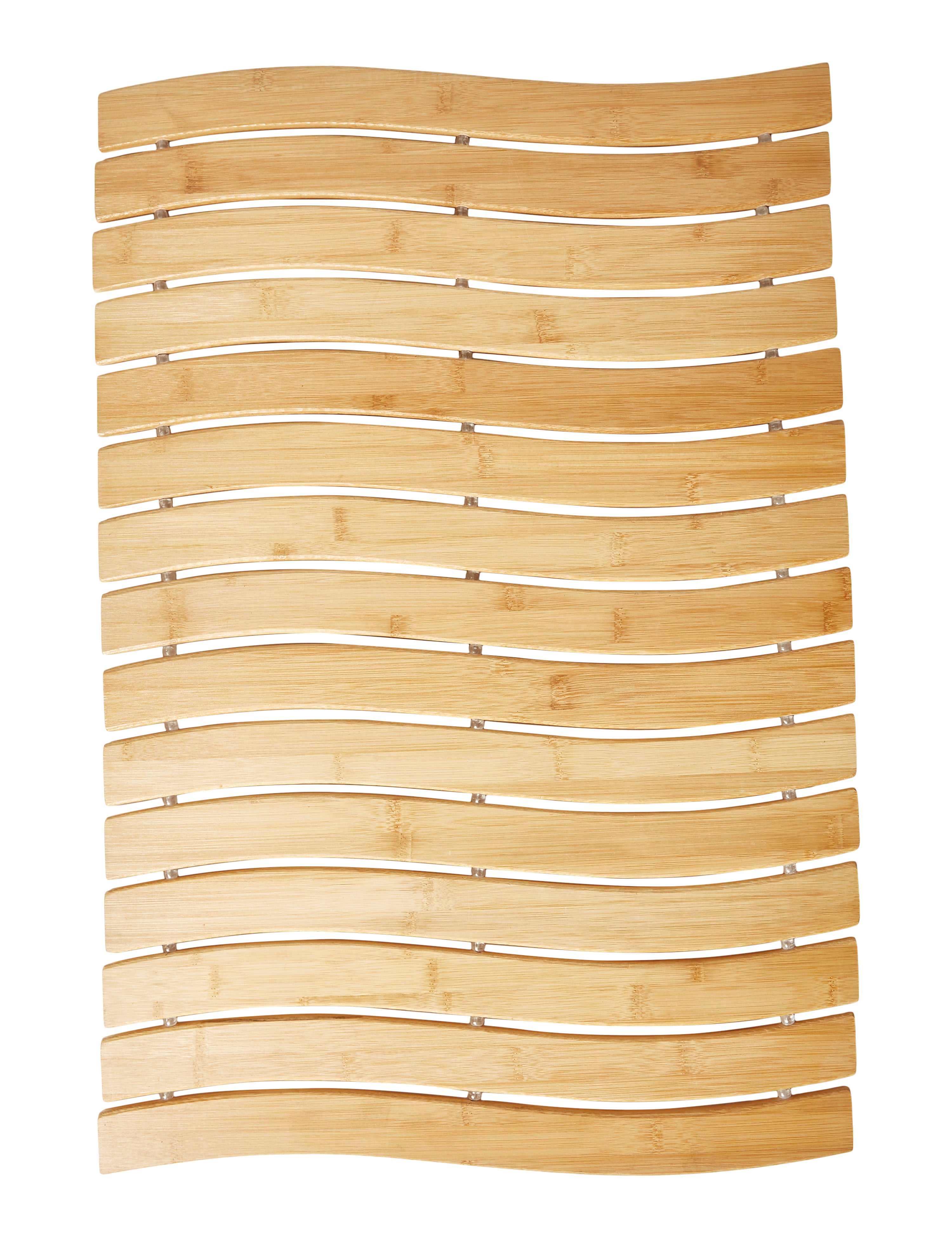 badematte bambus erfahrungen Badematte Welle 50x70x1 cm Bambus Natur