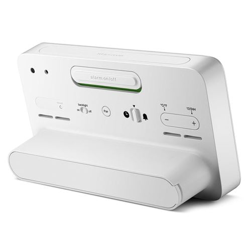 Braun - Digital vækkeur med inde/ude temperatur BC13WP-DCF - Hvid