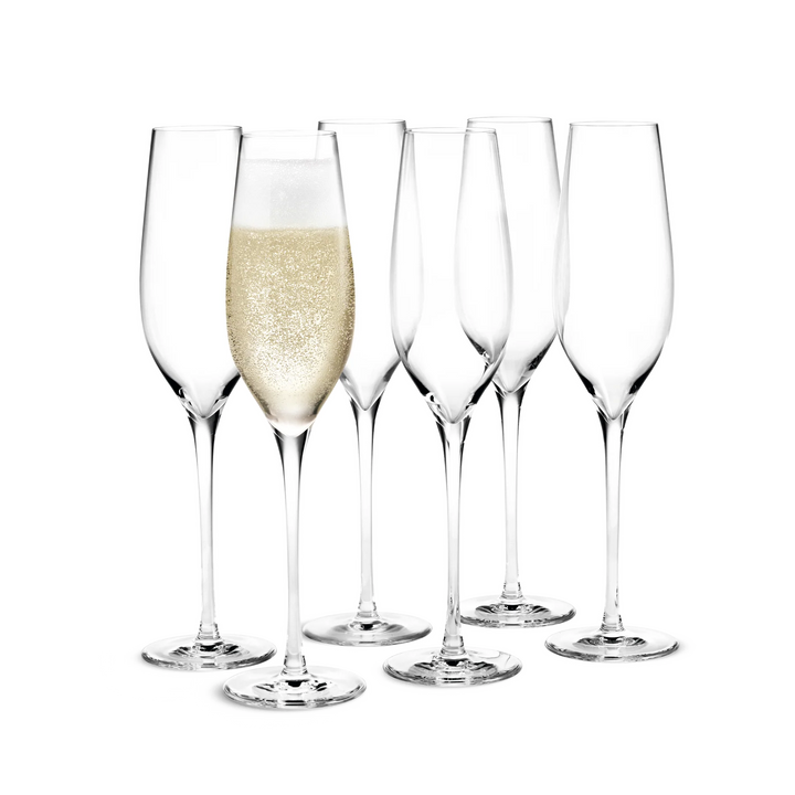 Holmegaard - Cabernet Champagne glas klar - 29 cl 6 st.