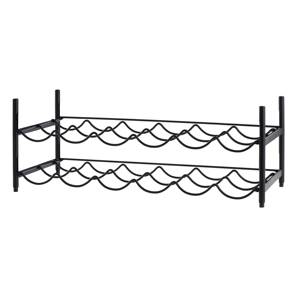 Day - Vinreol i sort stål- 58 x 26 x 21,5 cm