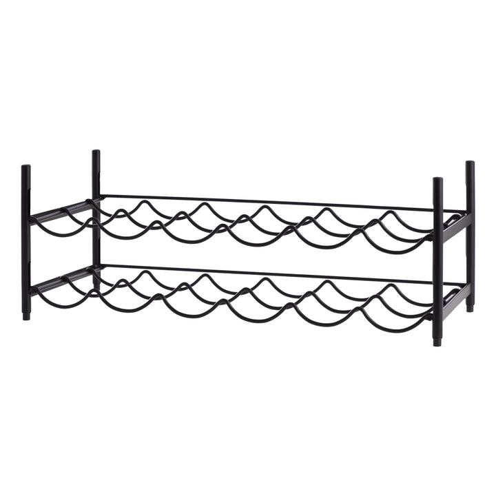 Day - Vinreol i sort stål- 58 x 26 x 21,5 cm