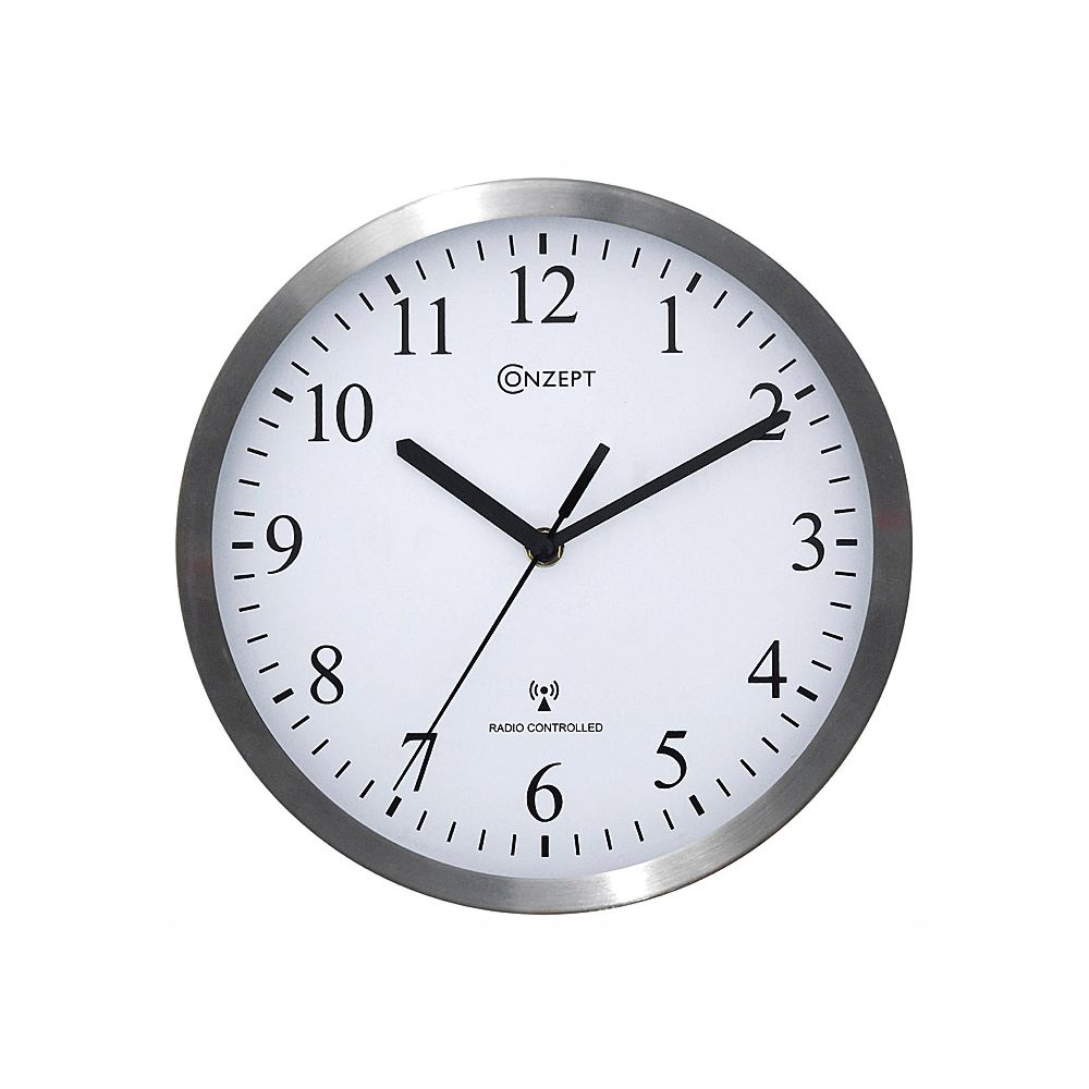 Conzept - Vægur Radiostyret 25 cm "Sweep movement" - Alu