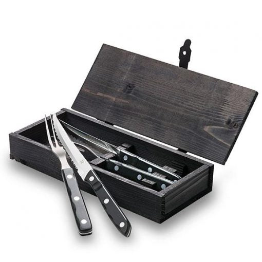 Old Farmer grillbestik 4 dele sort