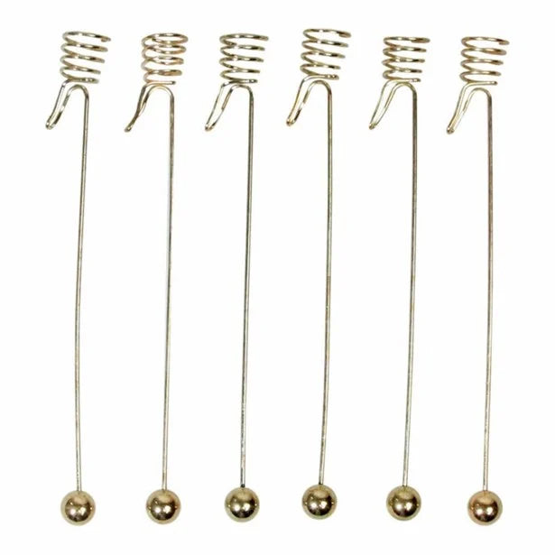 Det gamle Apotek - Star Collection lysholder til juletræ guld - 6 stk.