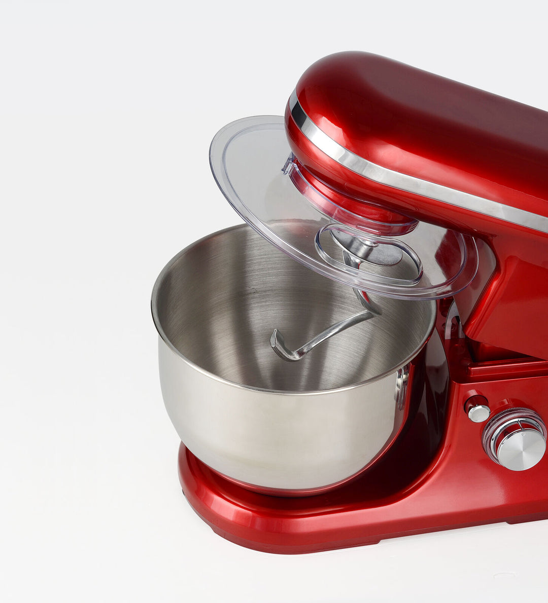 Haws - Køkkenmaskine 5 L stålskål 6 hastigheder - 3 kroge 1200 W rød