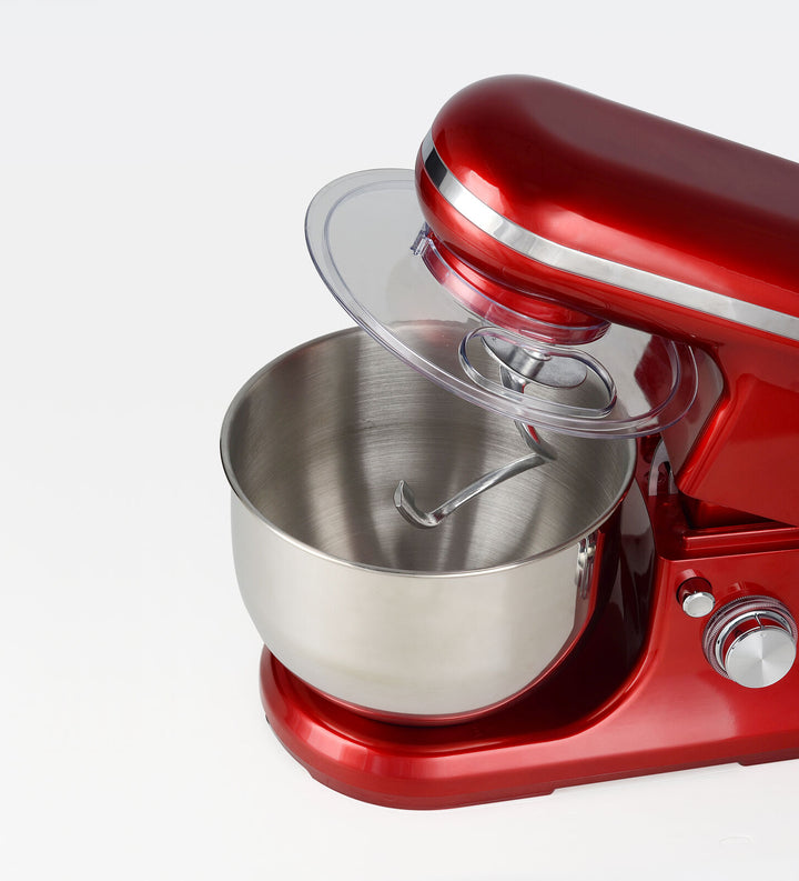 Haws - Køkkenmaskine 5 L stålskål 6 hastigheder - 3 kroge 1200 W rød