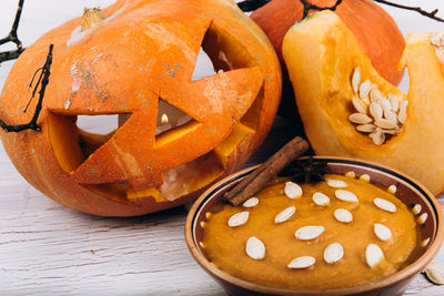 Halloween Græskarsuppe med ristede græskarkerner