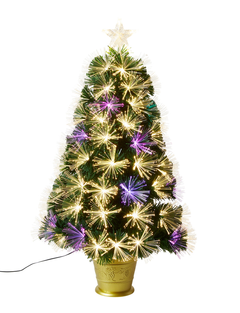 Weihnachtsbaum aus Fiberglas – H 60 cm, 48 mehrfarbige LEDs, IP44 grün