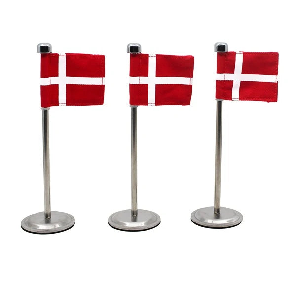 Bordsflagga Dannebrog - 3 st. 20 cm