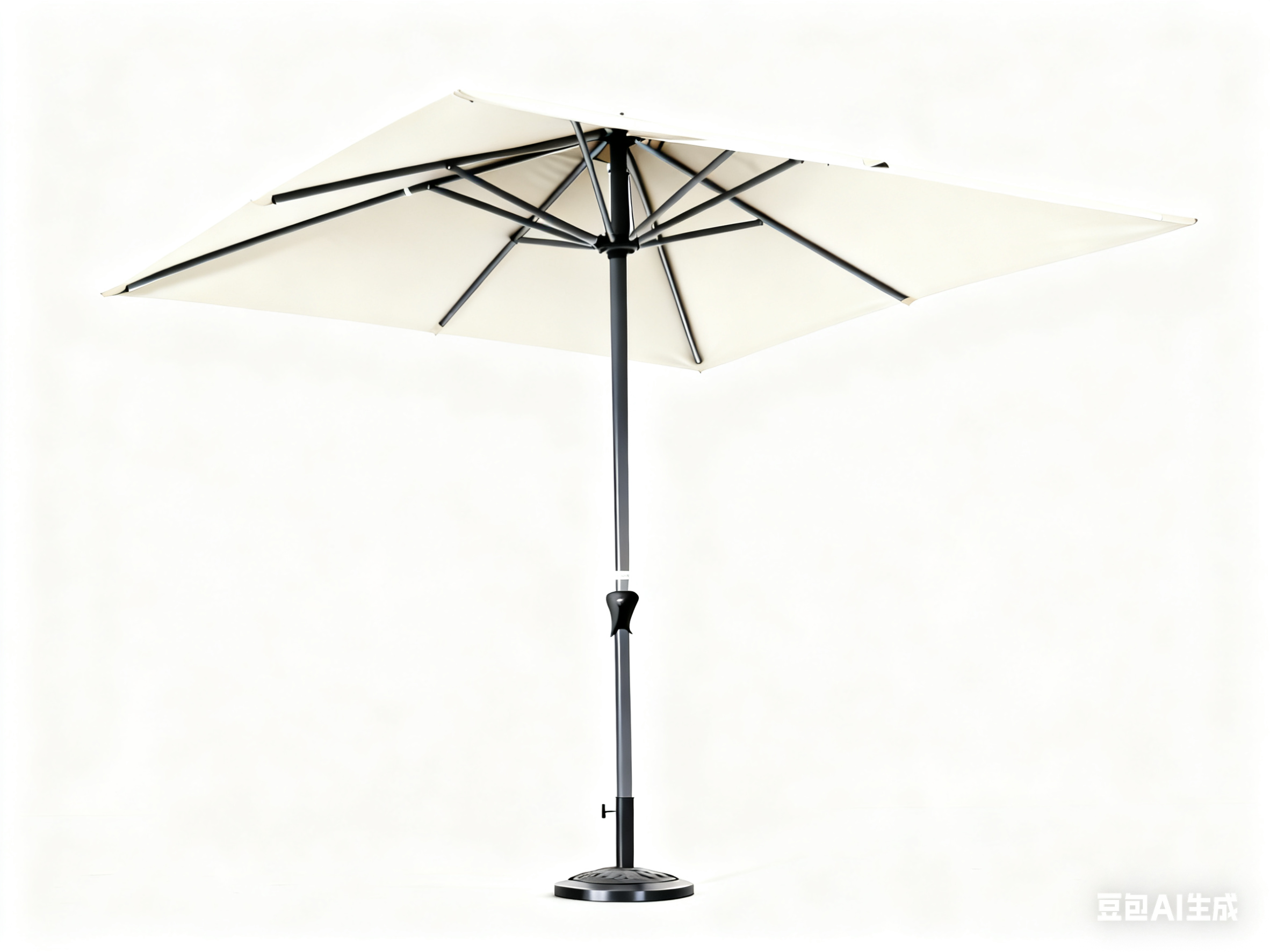 Girona parasol alu 3x3 m med hejs natur