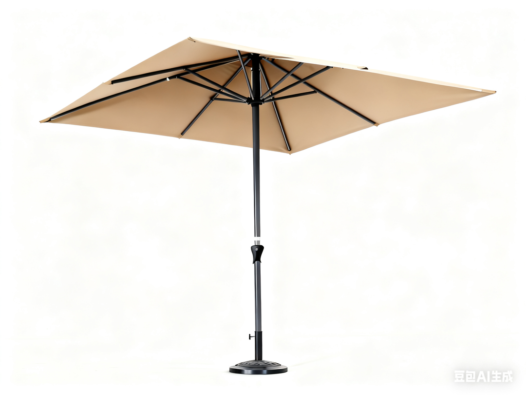 Girona parasol alu 3x3 m med hejs Cappuccino
