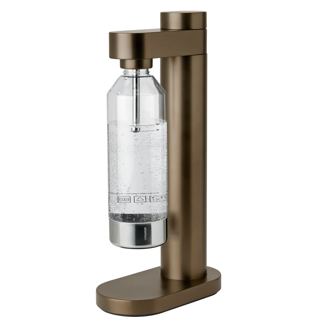 Stelton - Sodavandsmaskine BRUS dark brown metallic