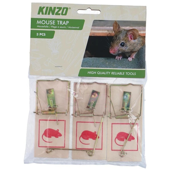 Kinzo - Mausefallen 3 Stück.