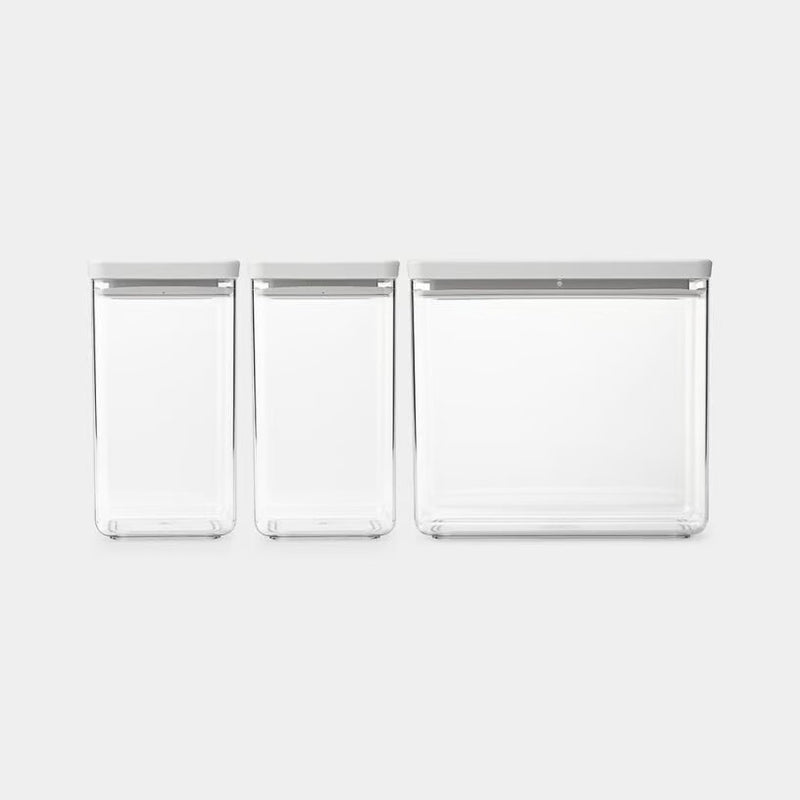 Brabantia - Smakfullt förvaringsset stapelbar 3 delar 2x1,6+1x3,5L 