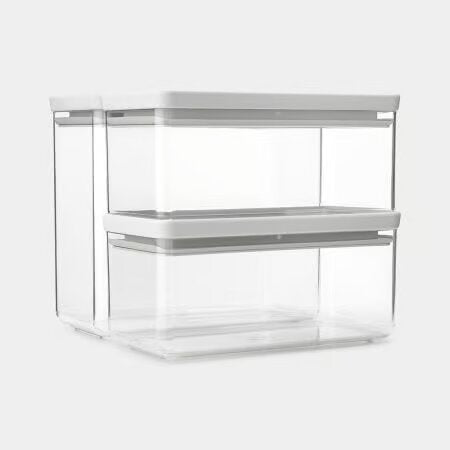 Brabantia – Leckeres Aufbewahrungsset, stapelbar, 3-teilig (2 x 1,5 l + 1 x 3,5 l) 